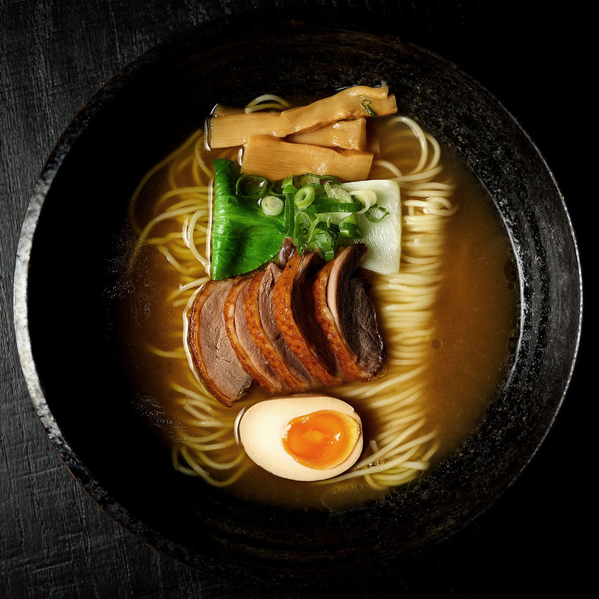 *Shoyu Ramen - Peking duck - Young onion flavor